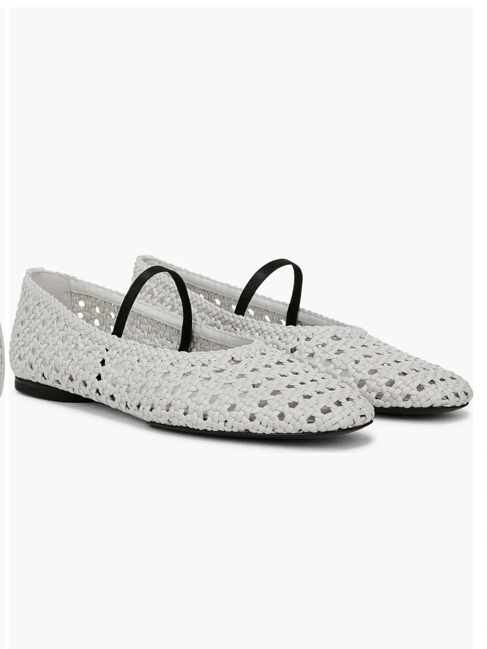 Vince Vivian Mary Jane Flat- white leather size 8 Brand New